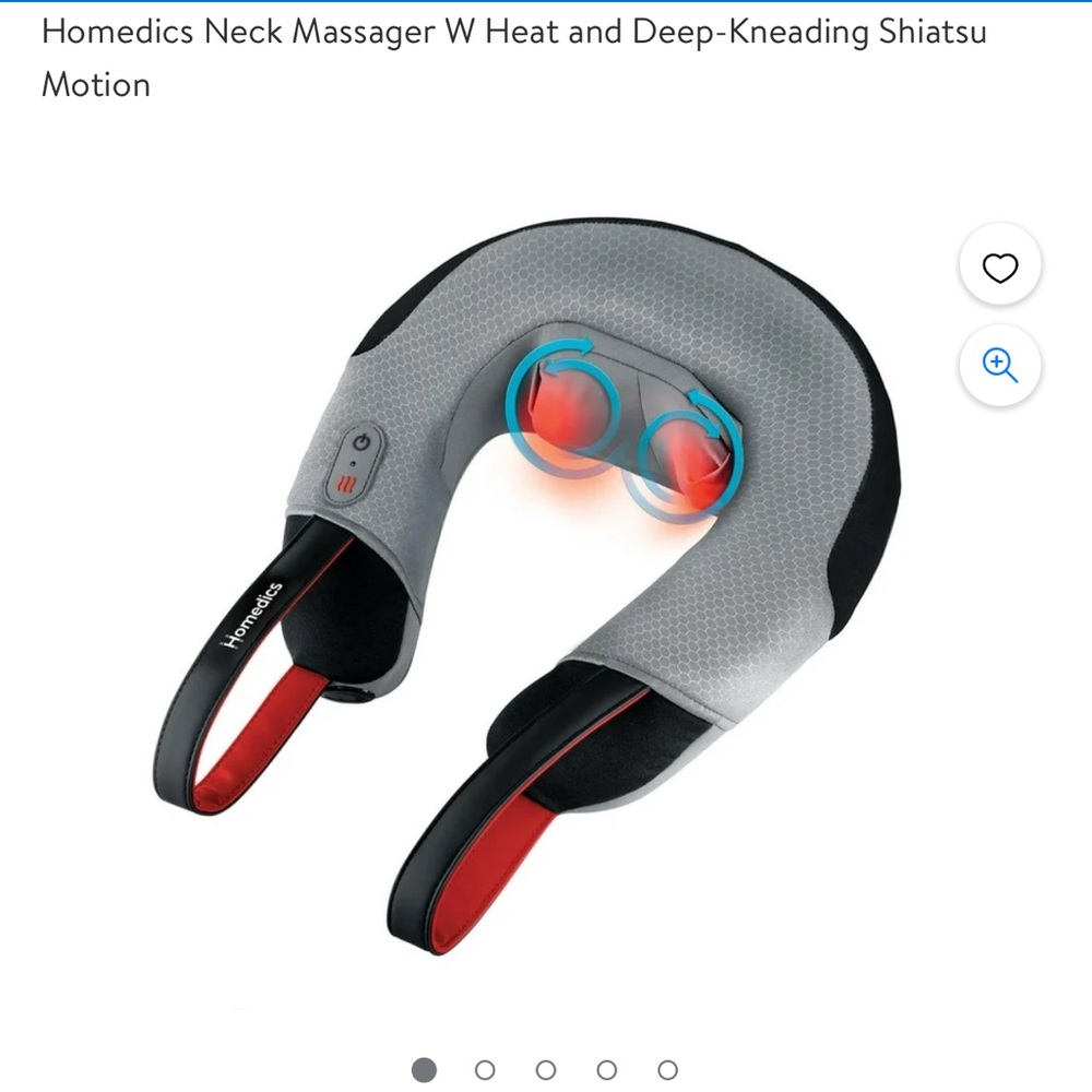 Homedics Neck Massager with Heat and Deep-Kneading Shiatsu Motion